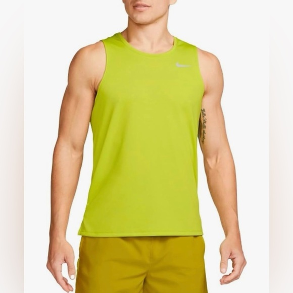 Nike Other - Nike Men's Dri-FIT Miler Running Tank in Bright Cactus Size: L NWT